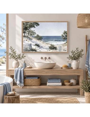 Grand tableau plage et dunes 80x120 bord de mer – Orya