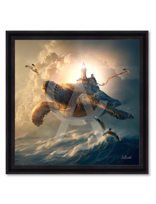 Tableau Tortue phare – Sylvain Binet