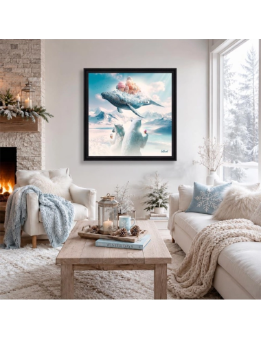 Tableau Baleine – Art animalier fantastique – Sylvain Binet