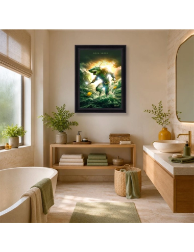 Tableau Aqua Shark – Requin super-héros – Sylvain Binet