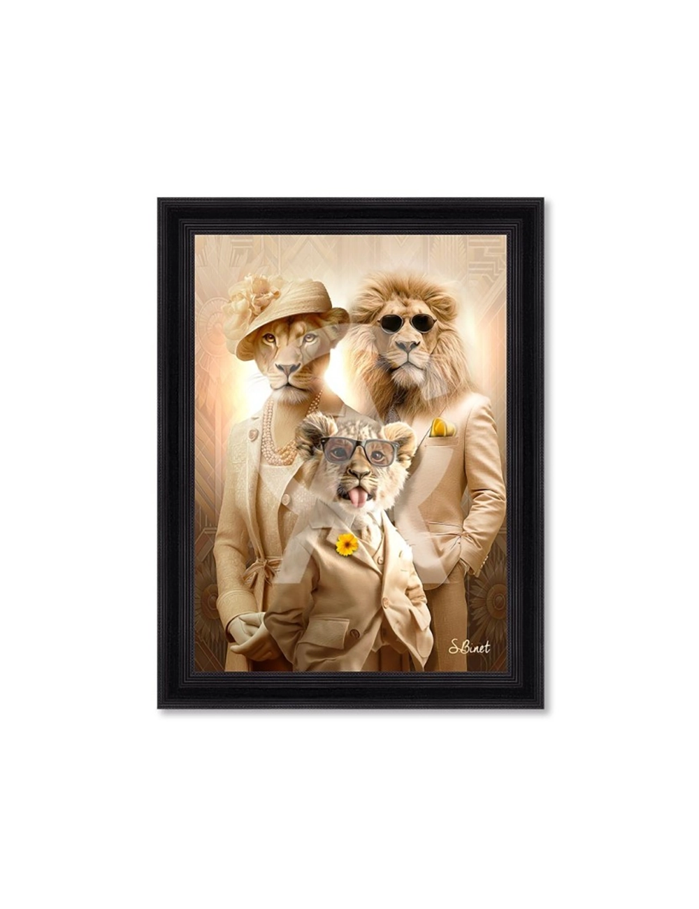 Tableau Portraits Lions XXL – Sylvain Binet