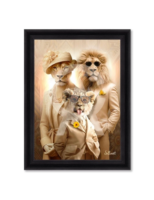 Tableau Portraits Lions XXL – Sylvain Binet