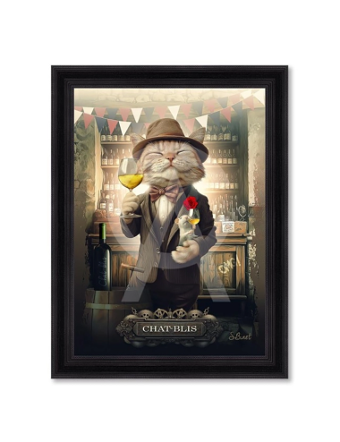 Tableau Chat-blis vin blanc XXL – Sylvain Binet