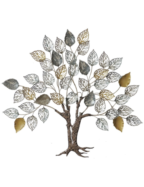 "arbre de vie feuilles ajourées", déco murale métal
